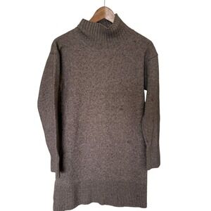 Everlane Alpaca Blend Turtleneck Sweater Dress Women Small Brown Good Mini Knit